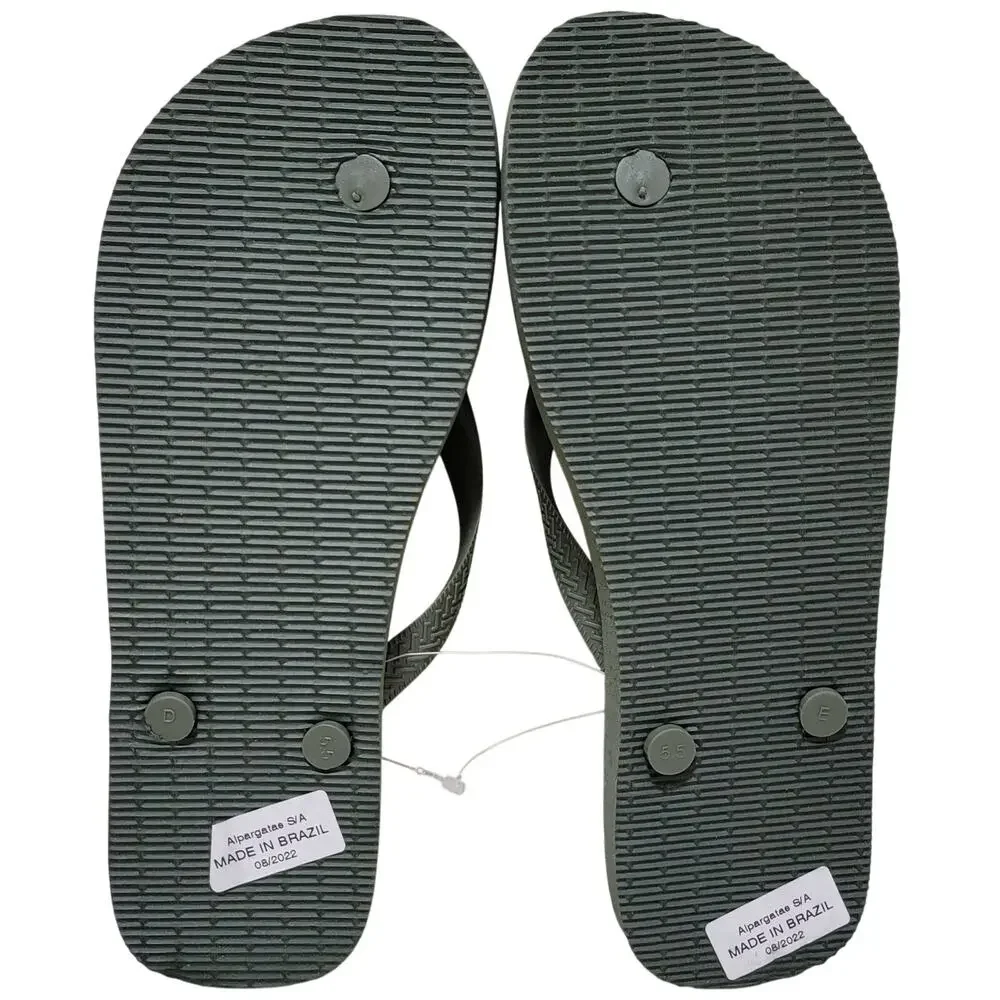 Havaianas Men Top Basic Flip Flop Thong Sandals Size US 9/10 Green Striped C3U